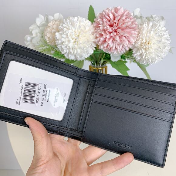 Coach CA001 3 In 1 Wallet In Blocked Signature Canvas IN MAHOGANY MULTI - Picture 5 of 7
